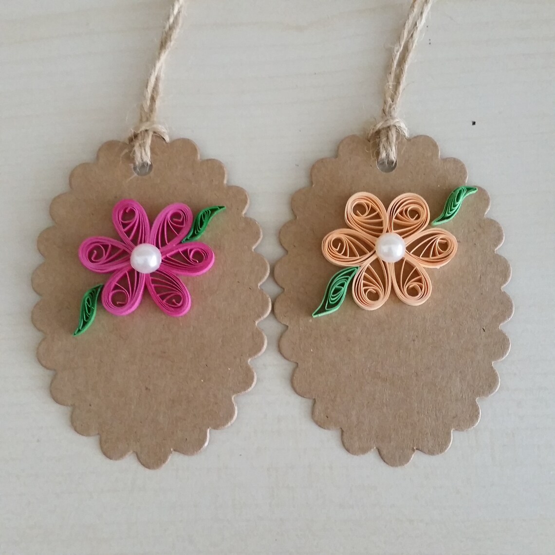 Quilling gift tag Thank you gift tag gift present Christmas Etsy