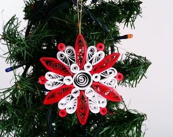 Quilling Snowflake, Quilling Art, Christmas Ornament, Christmas Tree Decoration, Hanging Ornament, Christmas Gift, Paper Snowflake,
