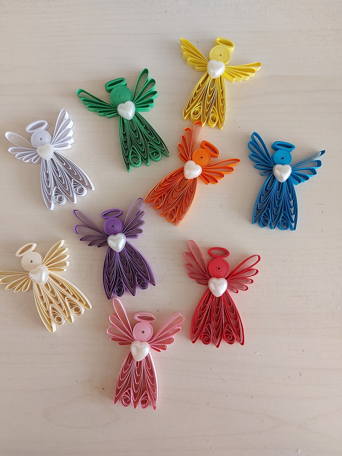 2 pcs. Quilling Angel Quilling Art Ornament Quilled Paper Etsy