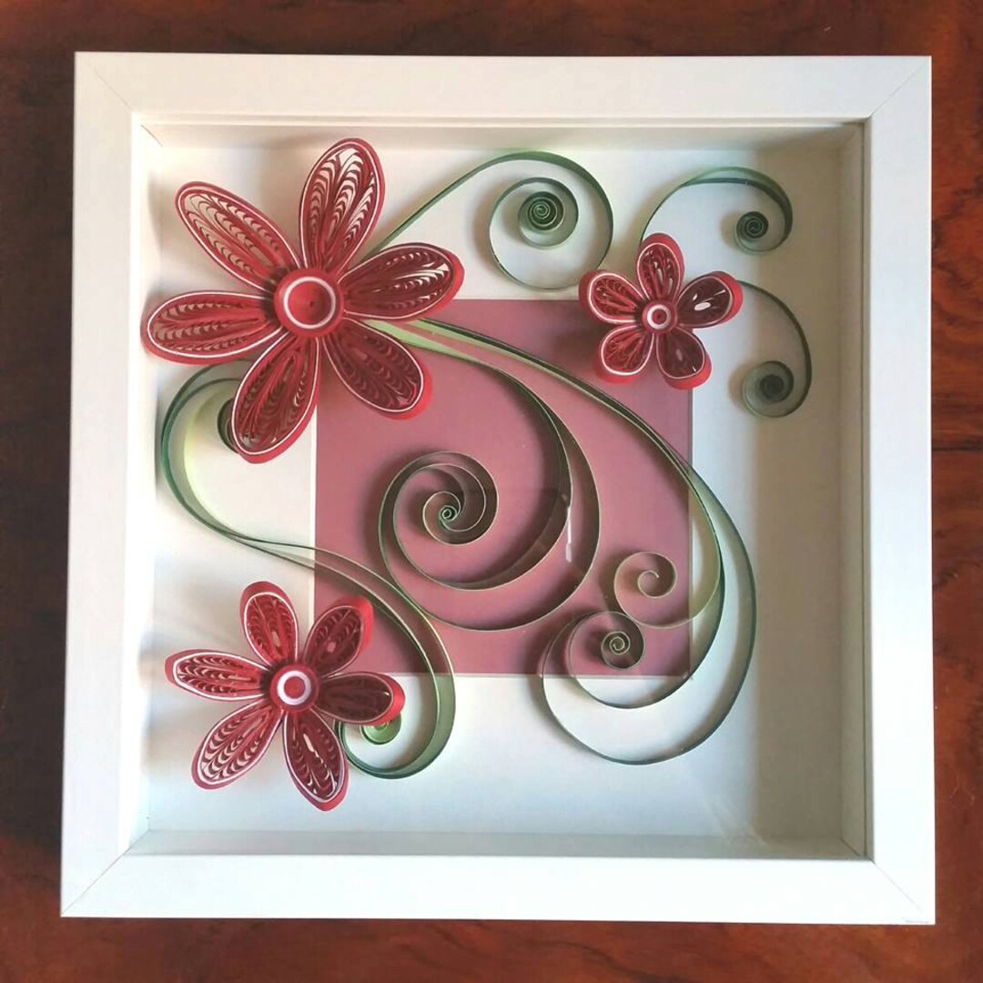 Quilling Art Quilled Paper Art Quilling Frame Paper Wall Art Wall Decor Home Decor Wall Hanging Quilled Gift Quilled Flowers Etsy UK