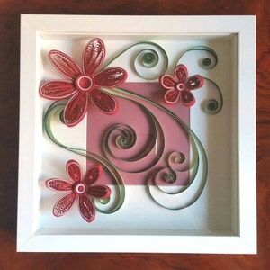 Quilling Art, Quilled Paper Art, Quilling Frame, Paper Wall Art, Wall Decor, Home Decor, Wall Hanging, Quilled Gift, Quilled Flowers,
