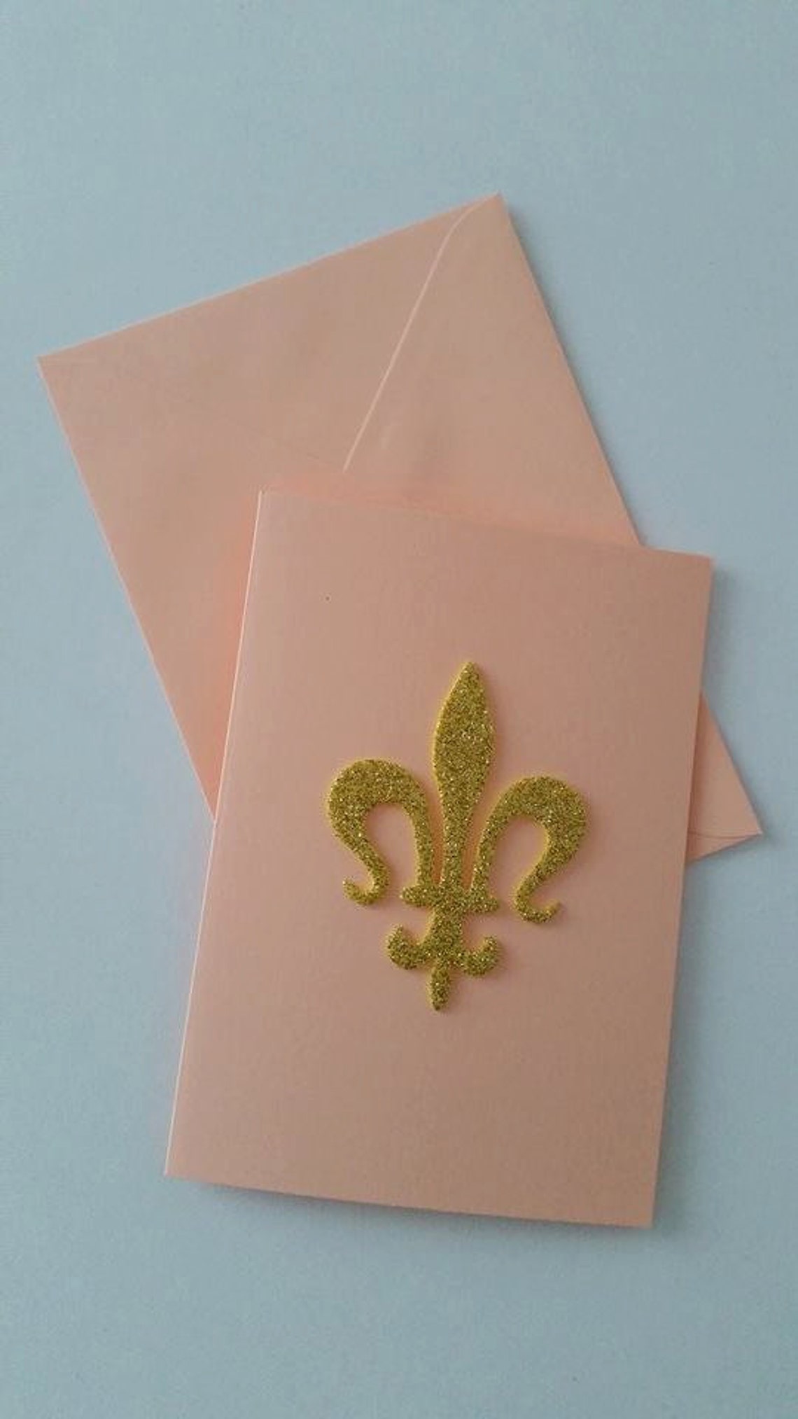 Fleur De Lis Card, Fleur De Lis Handmade Card, Fleur