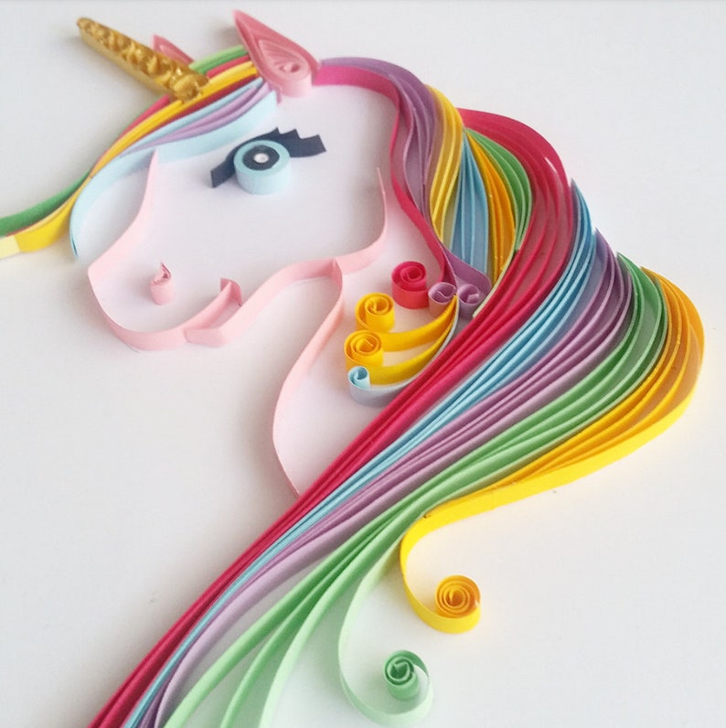 quilling art unicorn quilled art home decor nursery etsy
