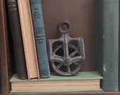 Antique Iron Pulley Wheel Barn Farmhouse - Fabulous Rustic Patina