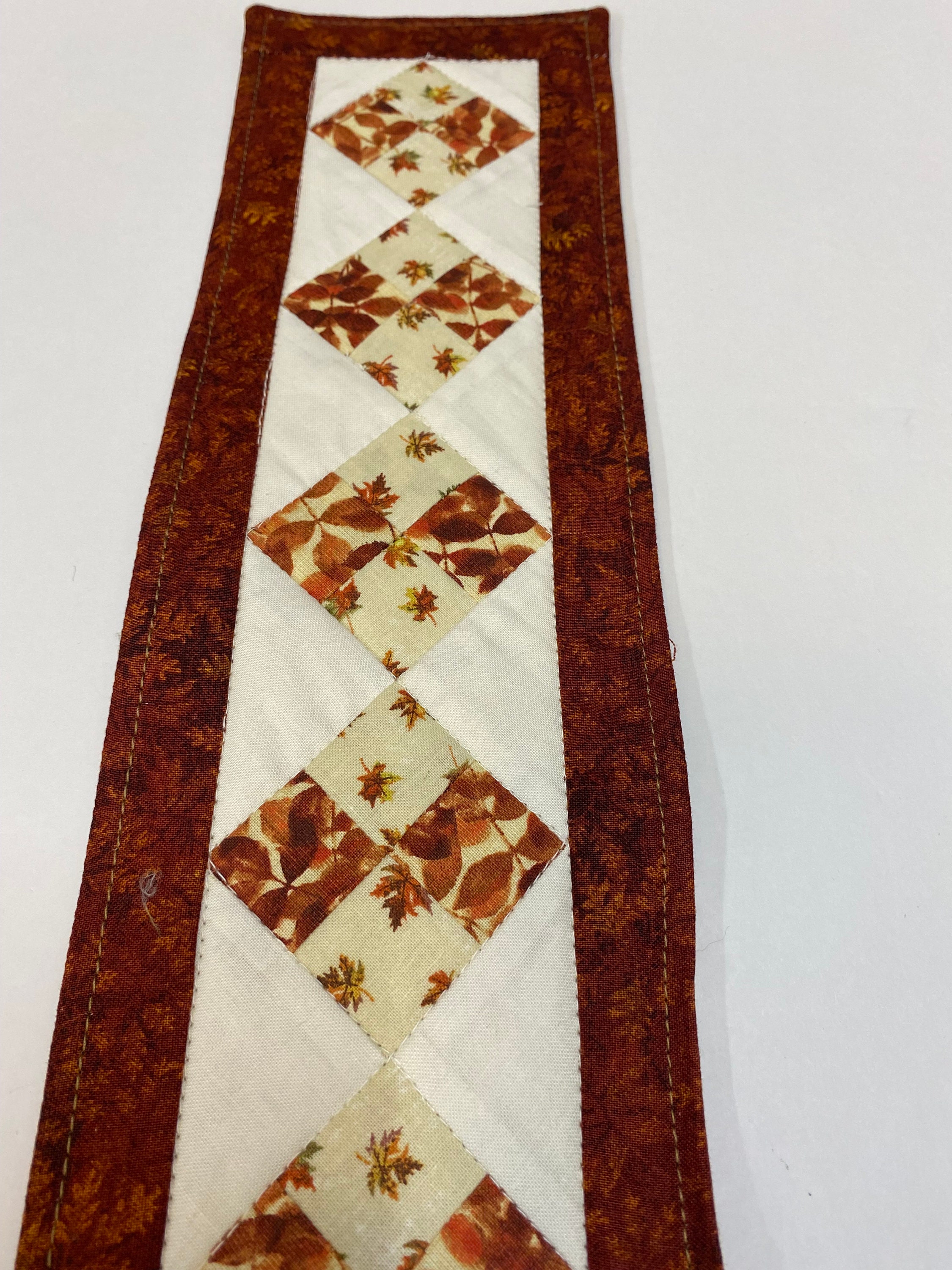 Quilted Fall Table Runner: Autumn Leaves Cotton Topper - Etsy