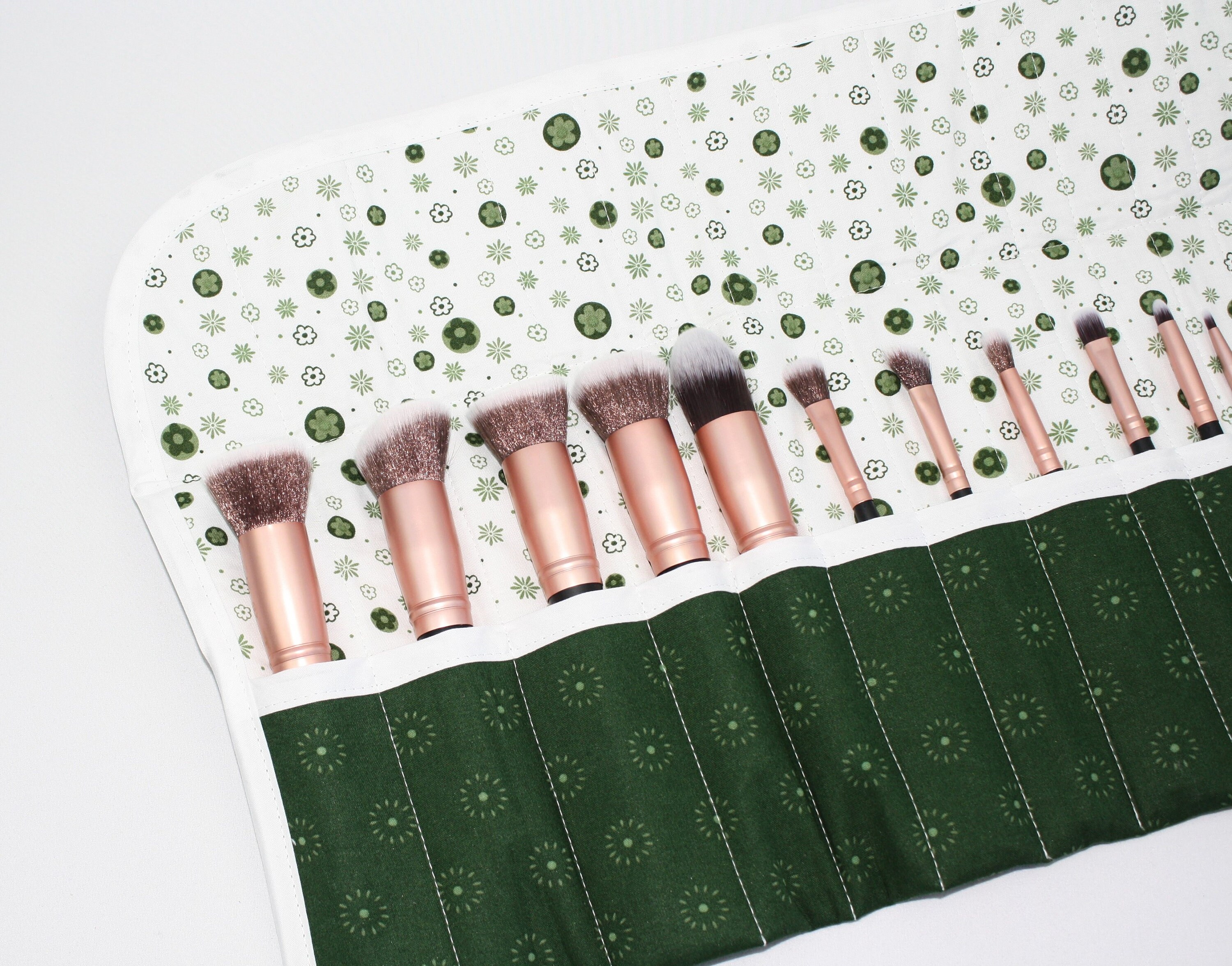 Makeup Brush Rolling Case Travel Makeup Brush Roll Quilted Etsy Italia