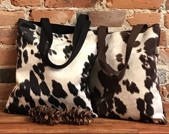 faux cow print purse