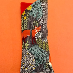 Eyeglasses case, Fox eyeglass sleeve, Owl eyeglass case, Soft Padded, reading glass case, Sunglasses sleeve, Soft eyeglass case Fox