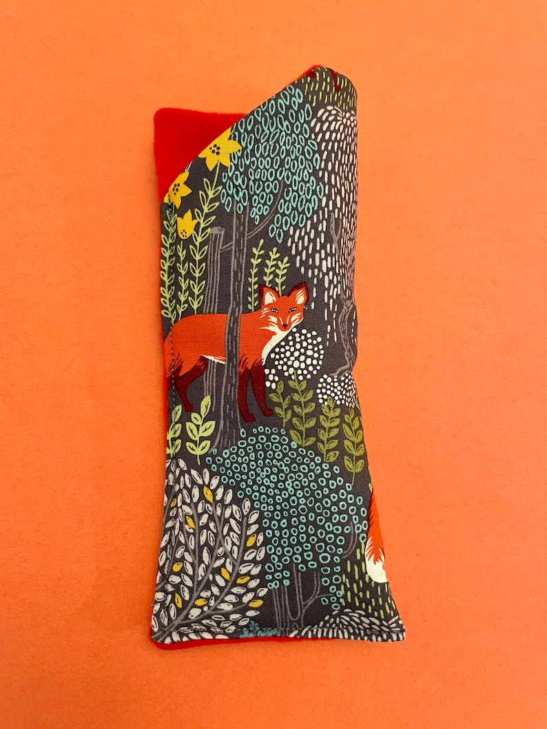 Eyeglasses case, Fox eyeglass sleeve, Owl eyeglass case, Soft Padded, reading glass case, Sunglasses sleeve, Soft eyeglass case Fox