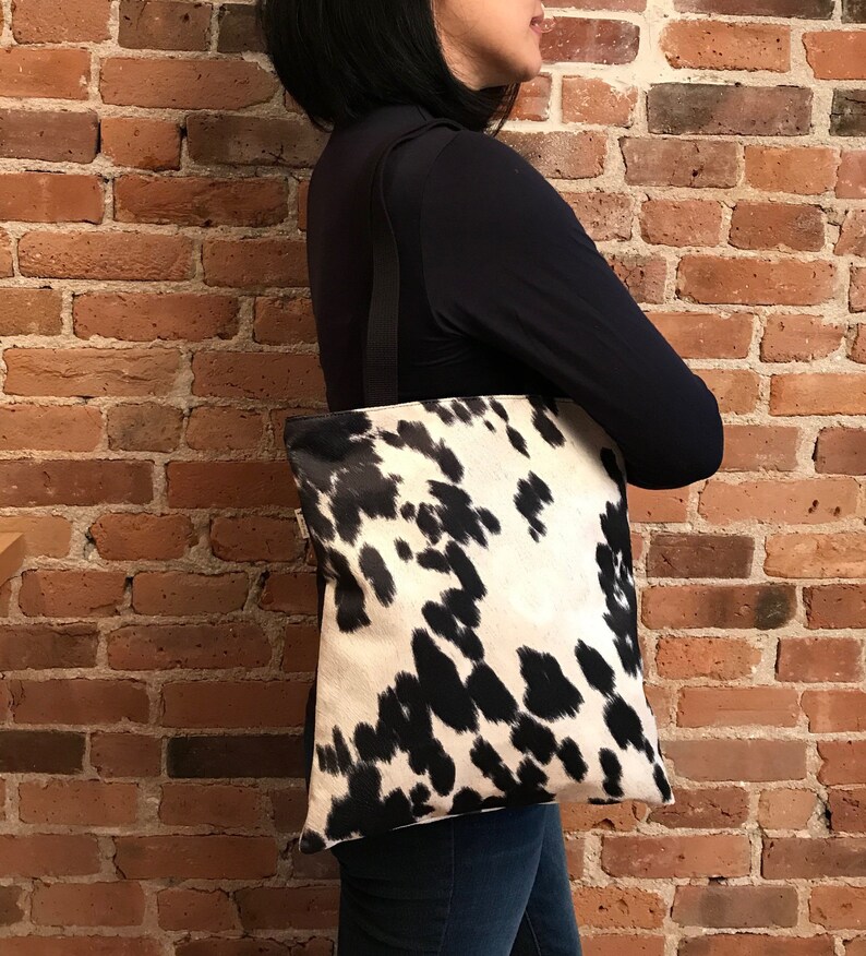 Faux Cowhide Bag Faux Cowhide Shoulder Bag Cowhide Purse Etsy