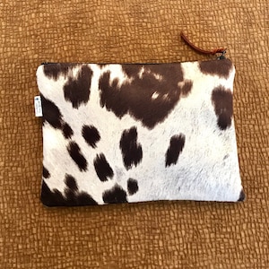 Faux Cowhide Bag, Faux Cowhide Leather Clutch Bag, Cowhide Wristlet ...