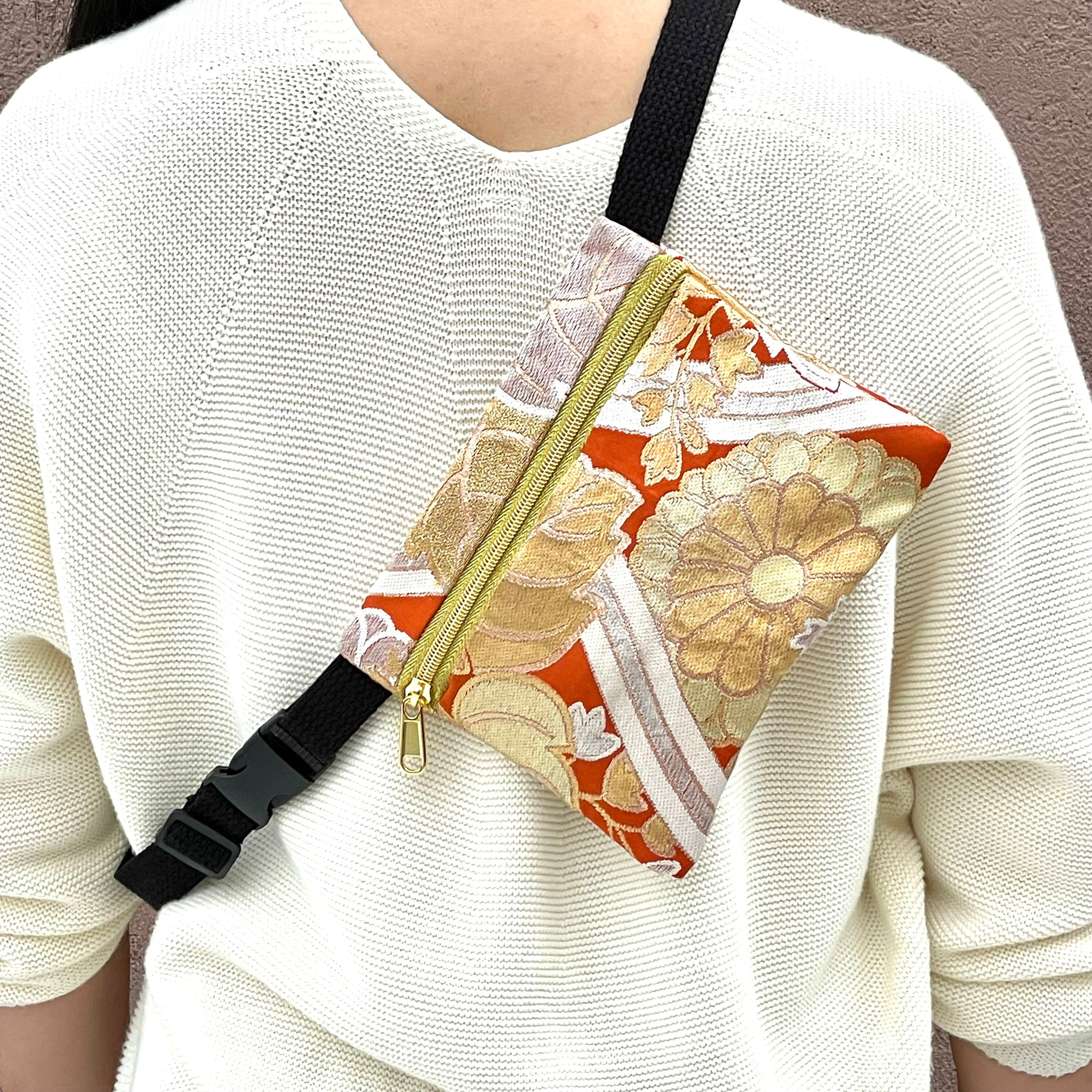 Silk Japanese Obi Fanny Pack Upcycled Japanese vintage Etsy