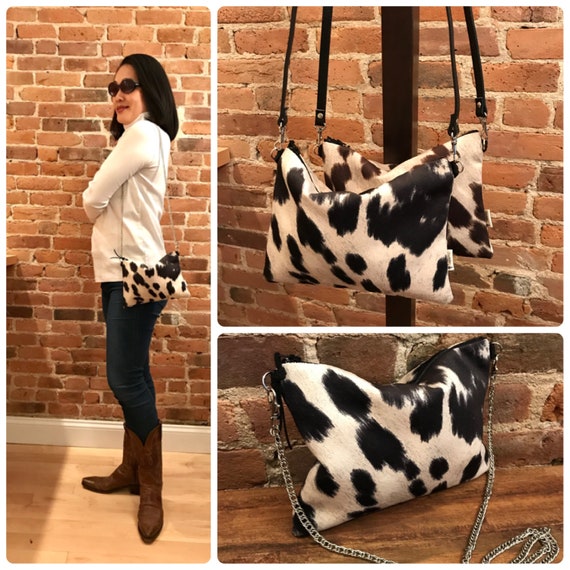 faux cowhide bag