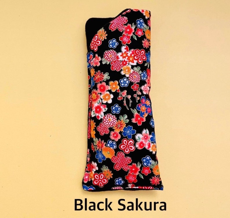 Japanese Sakura, Eyeglasses case,Kimono,Cherry blossom Eyeglasses case,Soft Padded,Reading glass case, Sunglasses sleeve,Large eyeglass case image 6