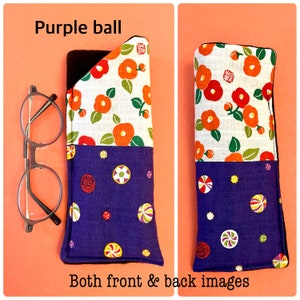 Japanese Sakura, Eyeglasses case,Kimono,Cherry blossom Eyeglasses case,Soft Padded,Reading glass case, Sunglasses sleeve,Large eyeglass case image 9