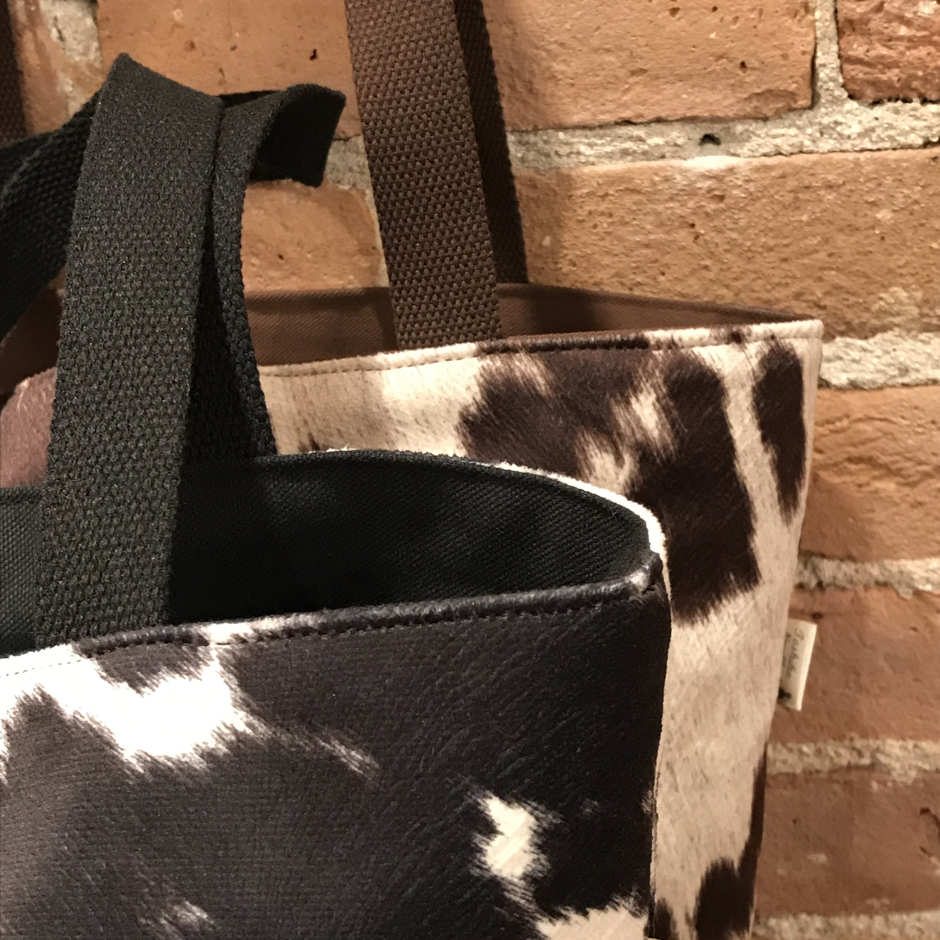 Faux Cowhide Tote Purse, Eco Friendly Faux Cowhide Bag