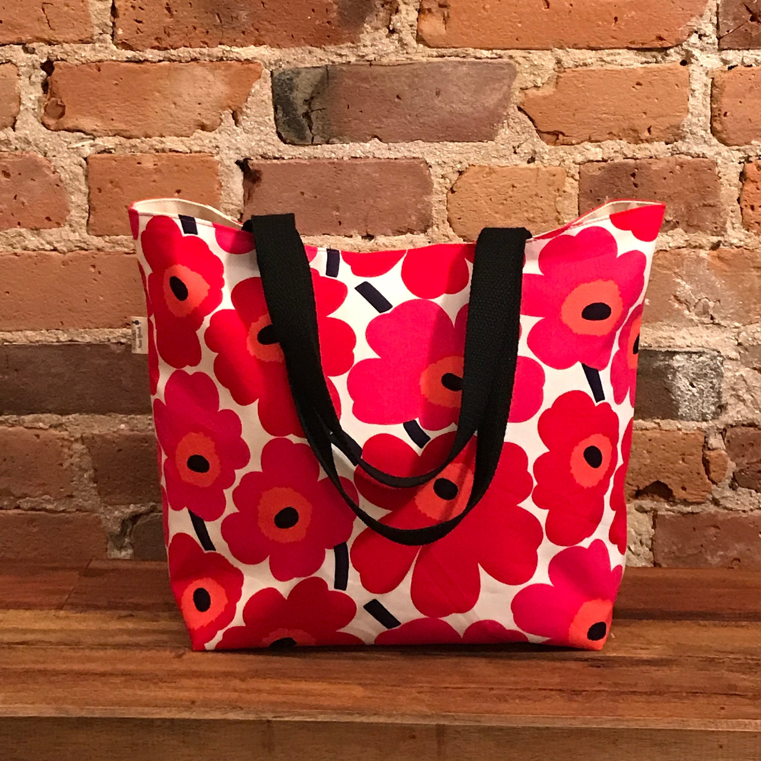 Handmade Marimekko Bag Red Poppy Bag Made From Marimekko - Etsy
