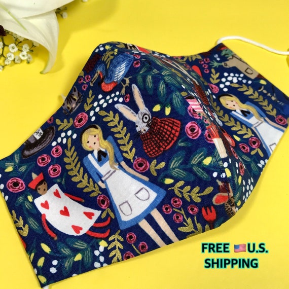 Alice in Wonderland Face Mask Cloth Face mask washable Etsy