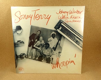 Sonny Terry, Johnny Winter, Willie Dixon, Styve Homnick Vinyl Record - Whoopin' Album - 1984 Alligator Records - Blues - Mint (Sealed)