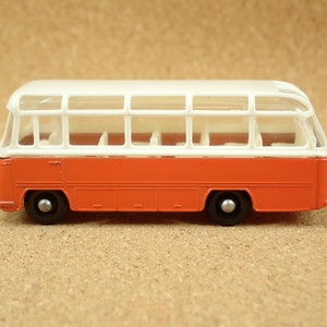 Streichholzschachtel Nr. 68 (68B2) Mercedes Coach - 1960er Orange Und Weißer Streichholzschachtel Lesney Serie Diecast Bus - Vintage Sammlerspielzeug