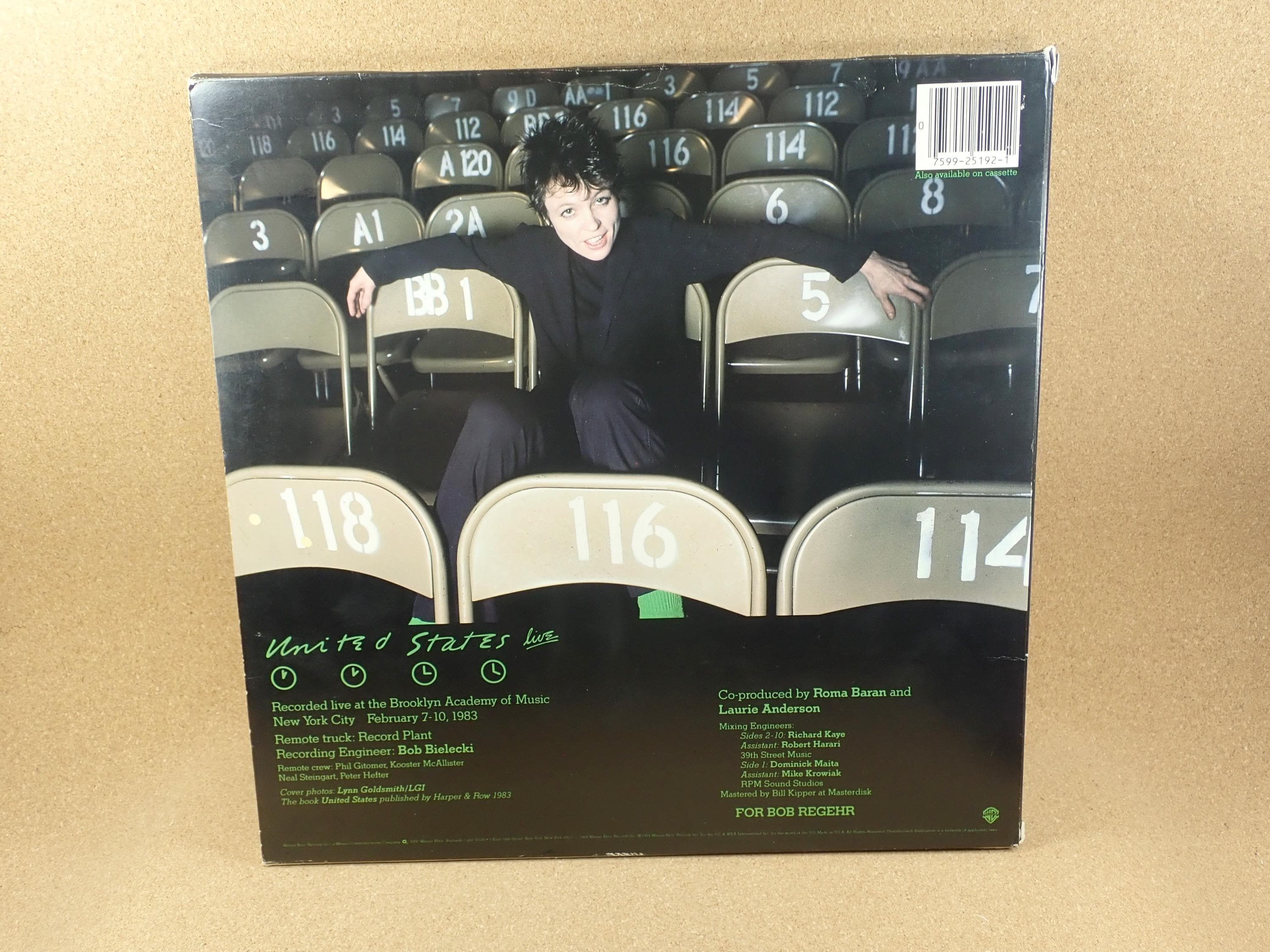 Laurie Anderson Vinyl Records - United States Live Box Set - 1984