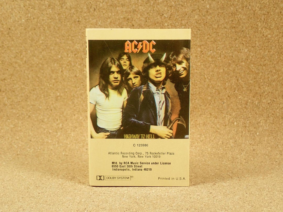 AC/DC Cassette Tape - Highway to Hell Album - US Recording - 1970s ...
