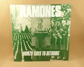 Ramones Vinyl Record - Bonzo Goes To Bitburg Single - 1985 Beggars Banquet Records - UK Pressing - Near Mint