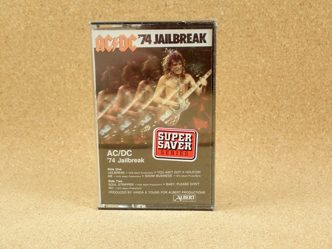 AC/DC Cassette Tape - '74 Jail Break Extended Play - US Recording ...