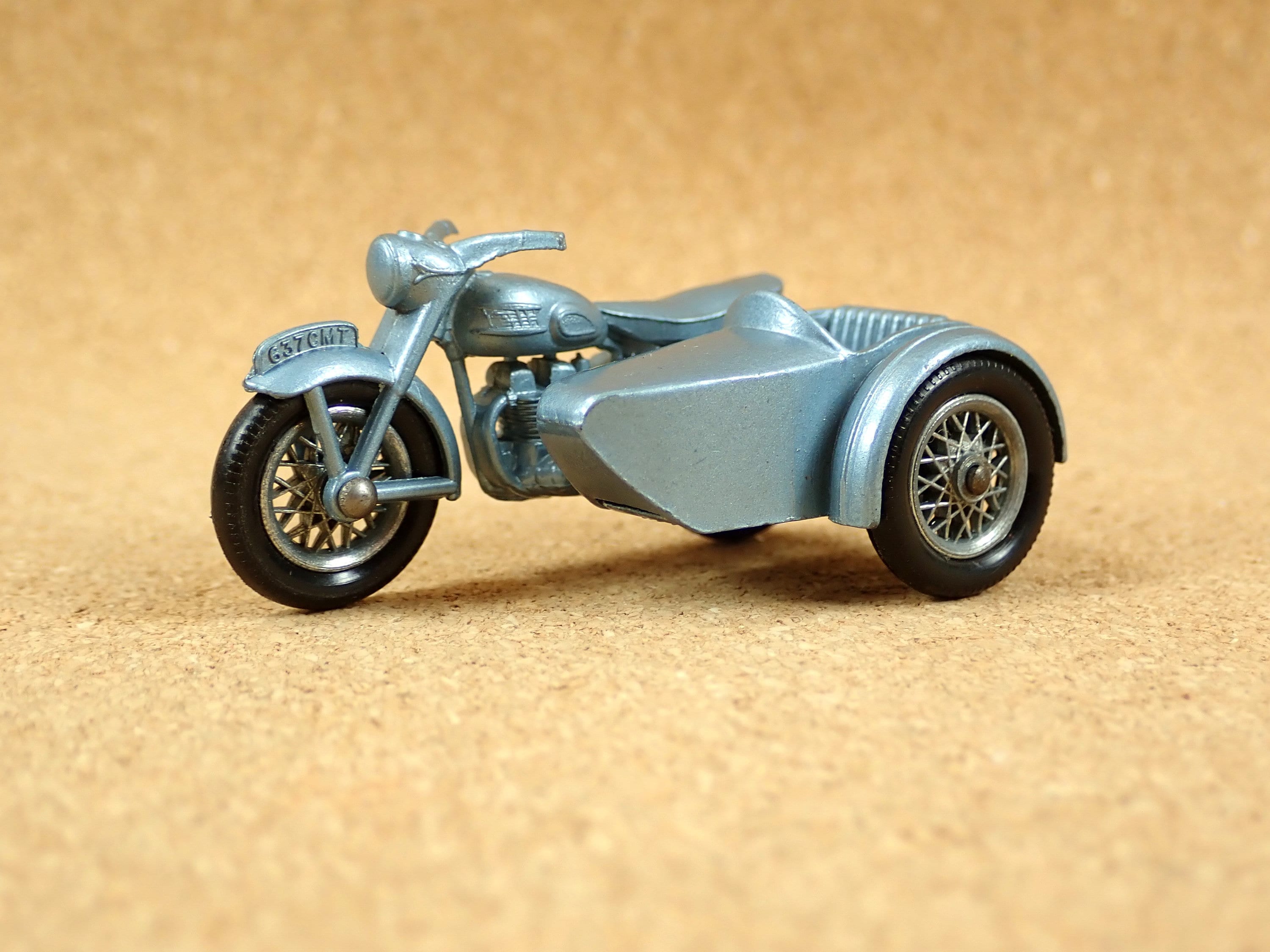 Matchbox No. 4 (4C) Triumph Motorcycle and Sidecar - 1960s Light