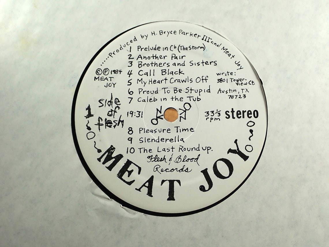 Meat Joy Meat Joy Vinyl Album 1984 Flesh And Blood Records Etsy