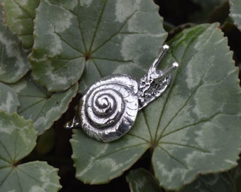 Orecchini a forma di lumaca in argento sterling – Gioielli con animali selvatici