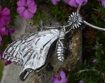 Butterfly Necklace - Swallowtail Butterfly Pendant - Sterling Silver Necklace - Nature Inspired Wildlife Jewellery by Emma Keating