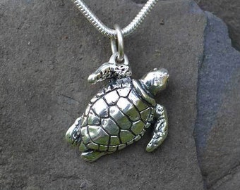 Sterling Silver Sea Turtle Necklace – Wildlife Jewelry