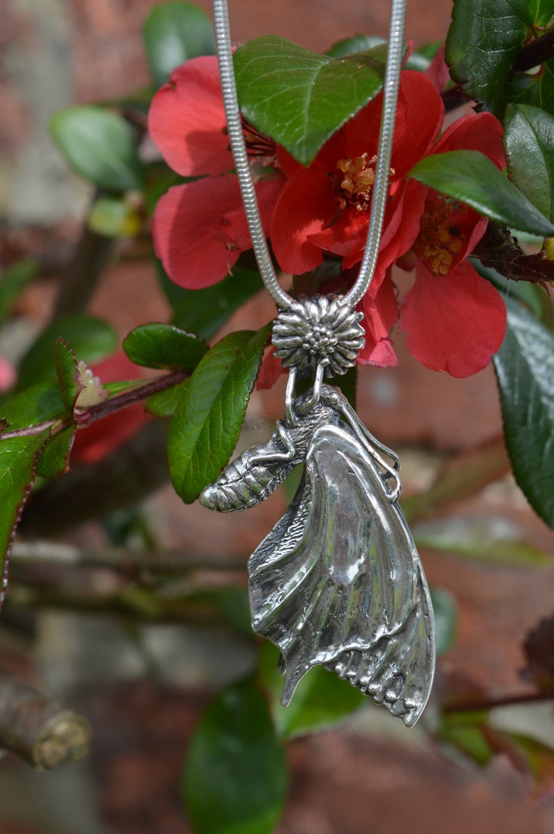 Butterfly Necklace Swallowtail Butterfly Pendant Sterling Etsy UK