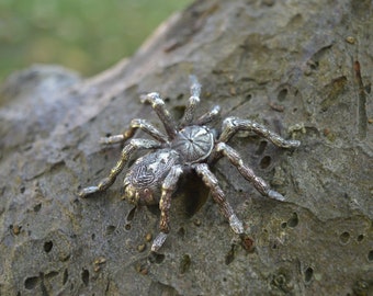 Sterling Silver Spider Ornament – Pumpkin Patch Tarantula Figurine