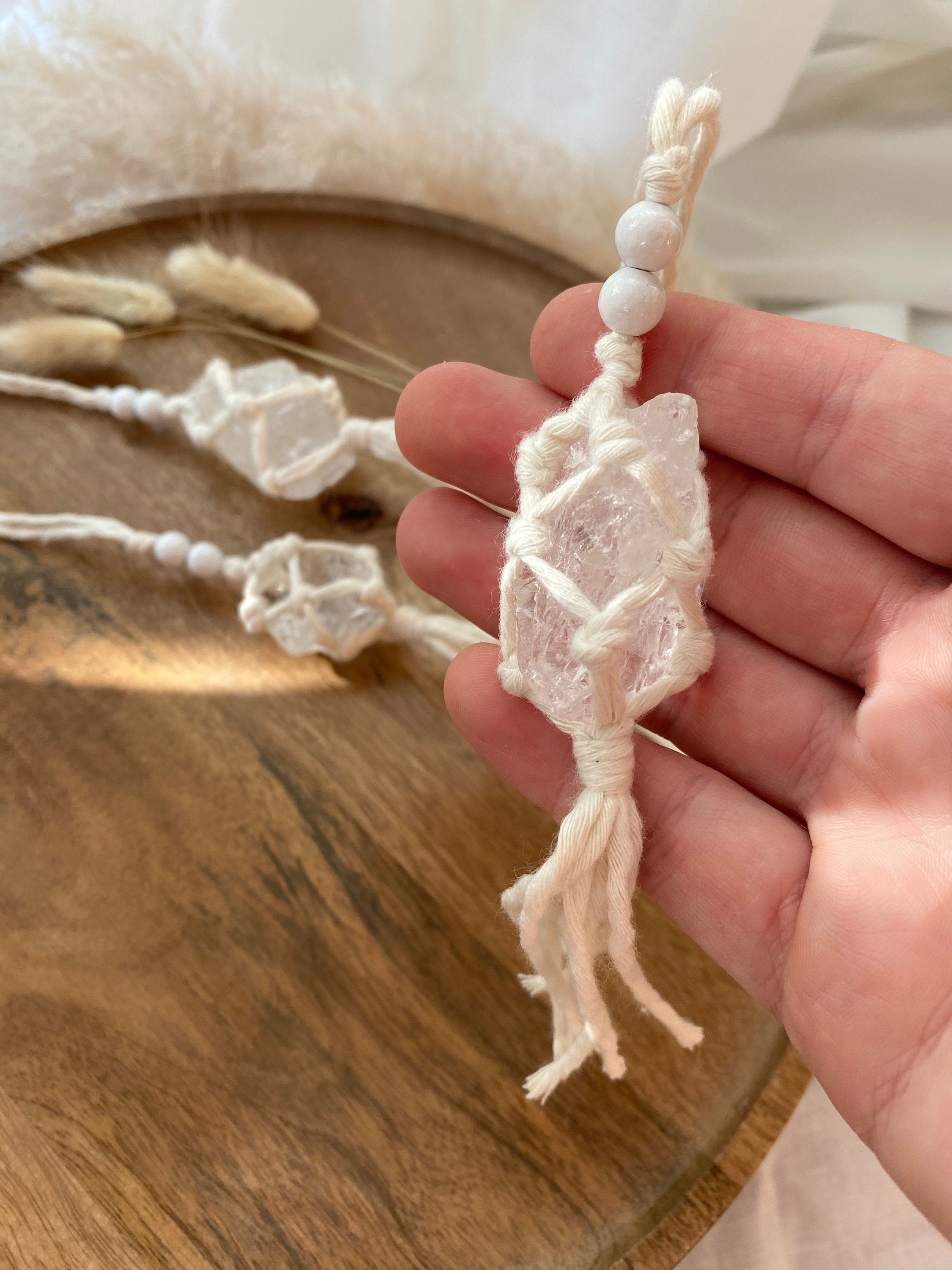 Bling Kristall Auto Rückspiegel Anhänger - Gradient Rosa Mit Strass, 45cm Kette