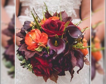 fall wedding bouquet etsy