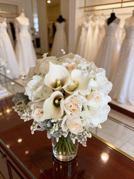 50 Perline Bastone Per Bouquet Sposa In ABS Oro 4mm Filo 25cm