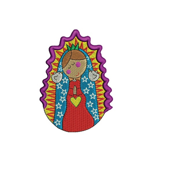 PES FILE Catholic Our Lady of Guadalupe Virgin Digital Machine Embroidery File Instant Download- Baby Lee Digital Design