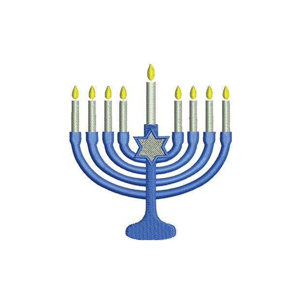 3 Size Hanukkah Menorah Digital Embroidery File- Baby Lee Digital Design