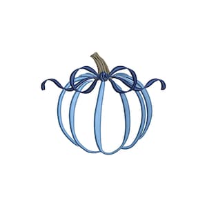 Pumpkin Fall Outline with Bow Digital Machine Embroidery File- Baby Lee Digital Design-Instant Download- 6 sizes