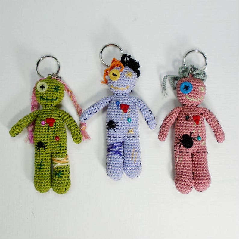 crochet voodoo doll keychain
