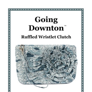 Organizador de costura con compartimentos con cremallera y patrones de Going Downton de Annie, organizador de bordado, bolso de mano para uso diario