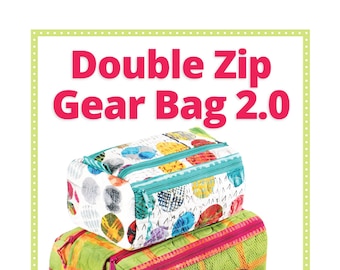 Double Zip Gear Bag/Patterns by Annie/paper pattern/zippered pockets/mesh pockets/organizer bag