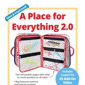 A Place for Everything 2.0 Patterns by Annie zipper compartments sewing organizer embroidery organizer PBA207-2