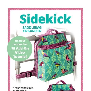 Sidekick pattern Patterns by Annie zipper compartments sewing organizer embroidery organizer walker organizer paper pattern Assisted living