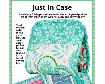 Just in Case/Patterns by Annie/paper pattern/zipper compartments/PBA250/notions organizer bag