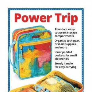 Power Trip/patterns by Annie/PBA237/paper patterns/mesh compartments/electrical cord organizer/
