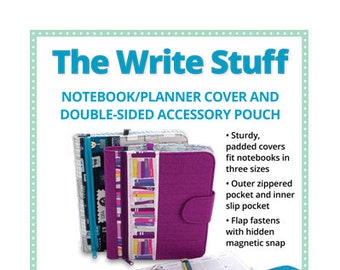 The Write Stuff/Patterns by Annie/paper pattern/zipper compartments/organizer/Quilter's Planner cover/cover for notebooks