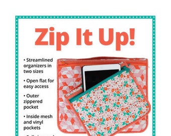 Zip it up/Patterns by Annie/paper pattern/zipper compartments/PBA252-not a finished item